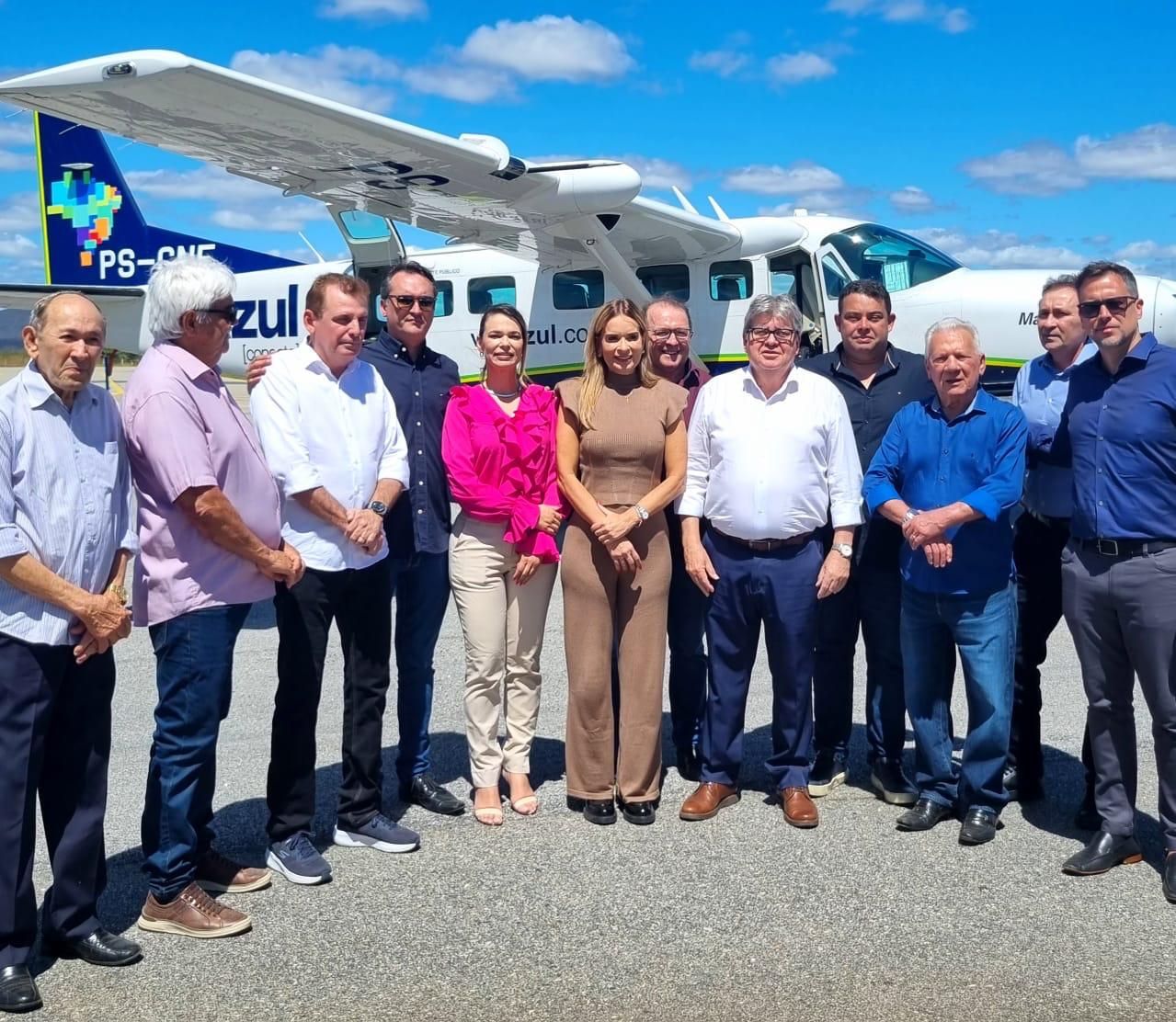 Senadora esteve presente em evento de voo inaugural entre Cajazeiras e Recife - Foto: Reprodução