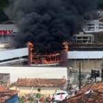 Incêndio atingiu shopping de Guarabira na manhã desta sexta-feira - Foto: Reprodução