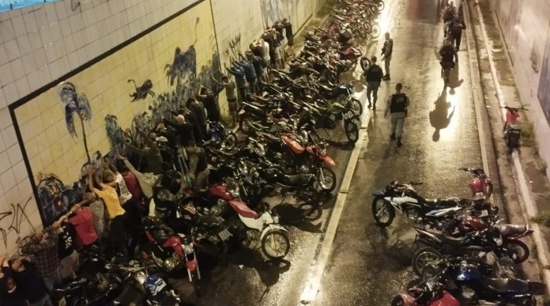 Operação foi realizada na Capital contra rolezinhos de moto - Foto: Reprodução