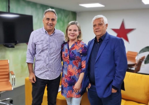 Luciano Cartaxo compartilhou registro de reunião com Gleisi - Foto: Reprodução