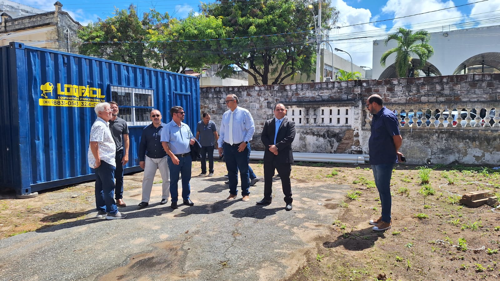 Dinho e outros vereadores visitaram obras da nova sede da Câmara - Foto: Reprodução