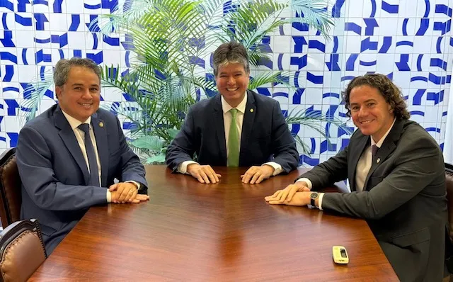 Ruy Carneiro, Efraim Filho e Veneziano Vital se reuniram em Brasília - Foto: Heron Cid