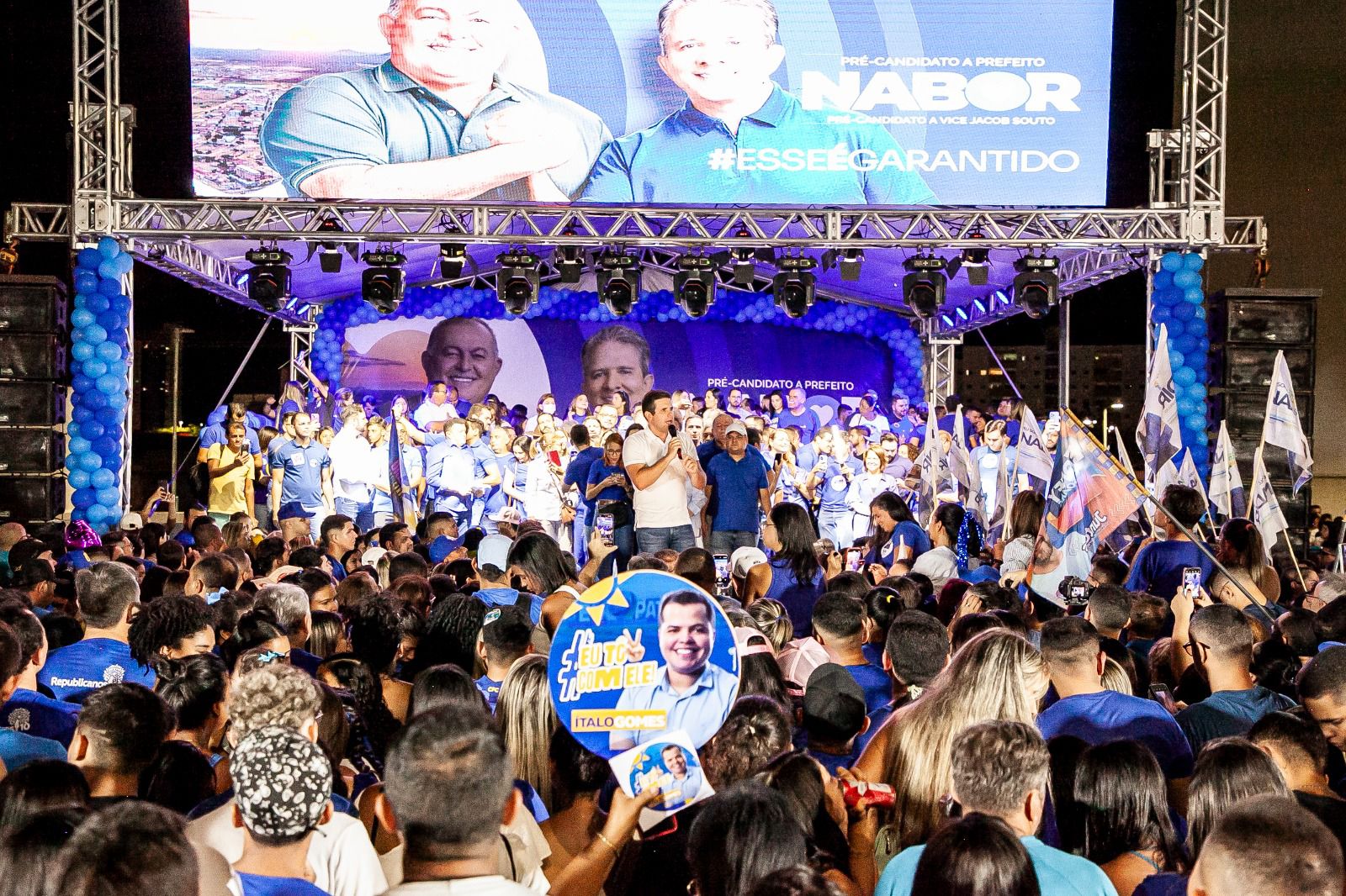 Hugo Motta em discurso na convenção do Republicanos, em Patos