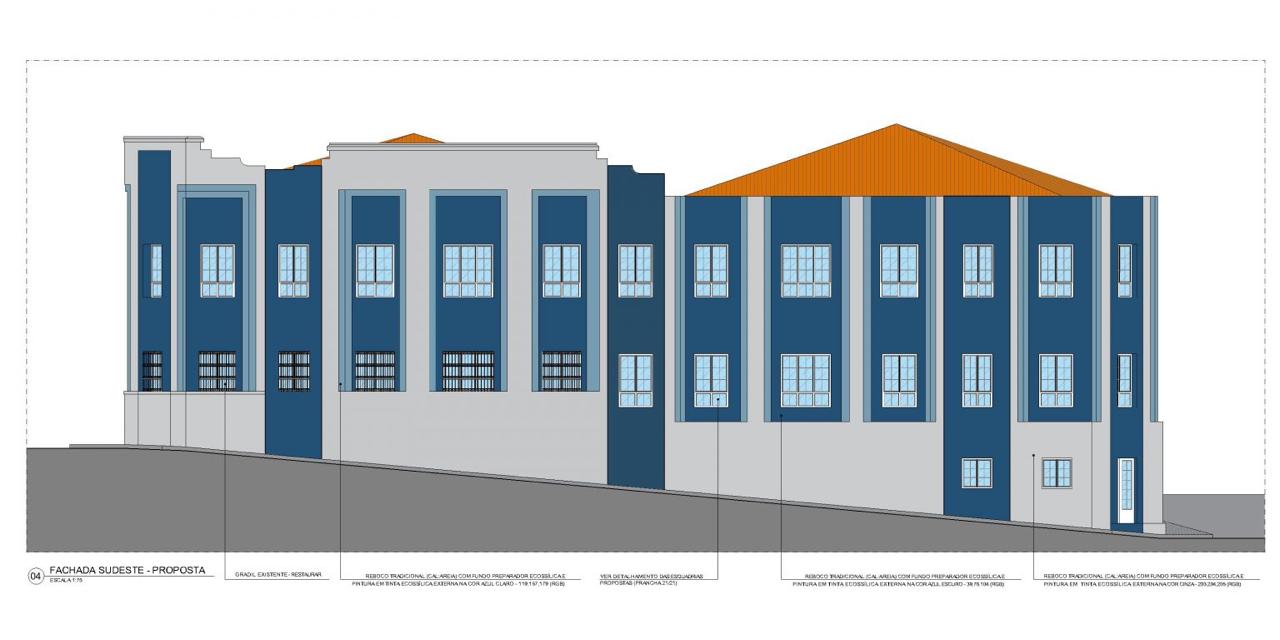 Planta da reforma do prédio que fica no Varadouro e será sede da Semusb