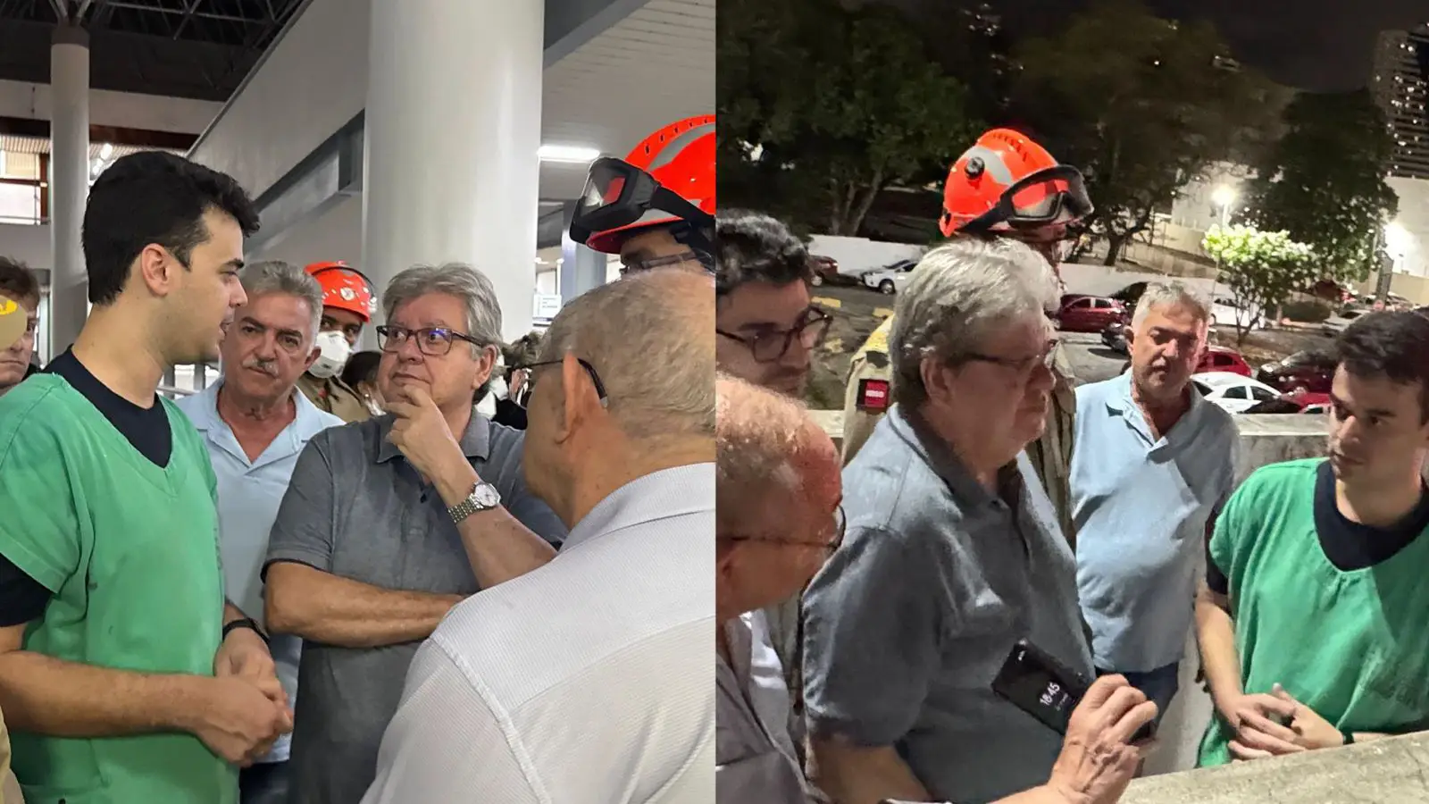 João Azevêdo visita Hospital de Trauma após princípio de incêndio e destaca ação rápida das equipes da Saúde e do Corpo de Bombeiros