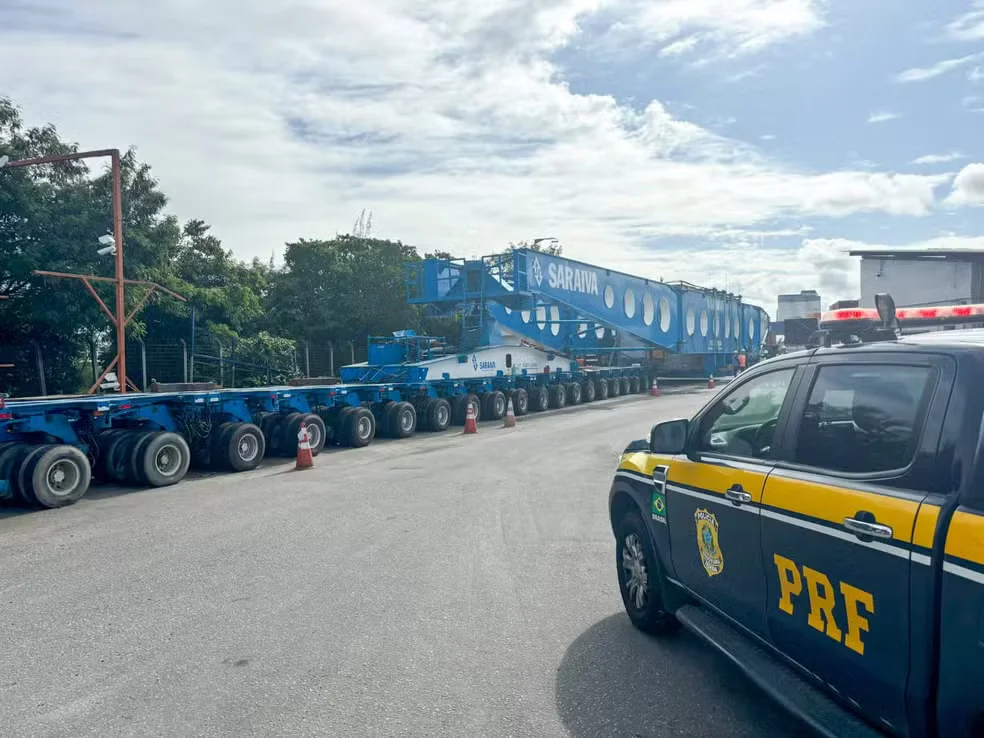 PRF alerta sobre mudanças no trânsito das BRs 101 e 230 durante escolta de transformador de 250 toneladas pela Paraíba