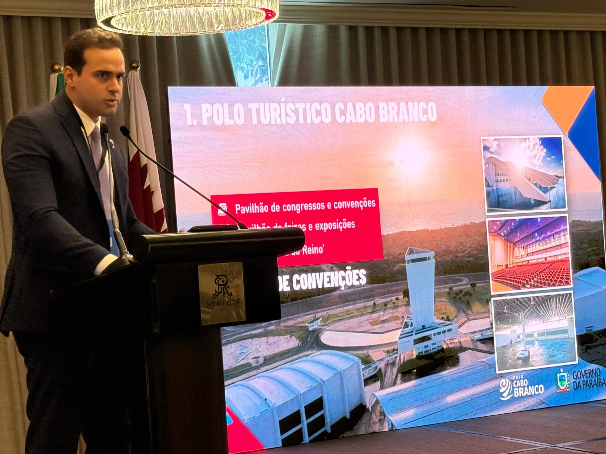 No Catar, vice-governador Lucas Ribeiro apresenta Polo Turístico Cabo Branco a investidores