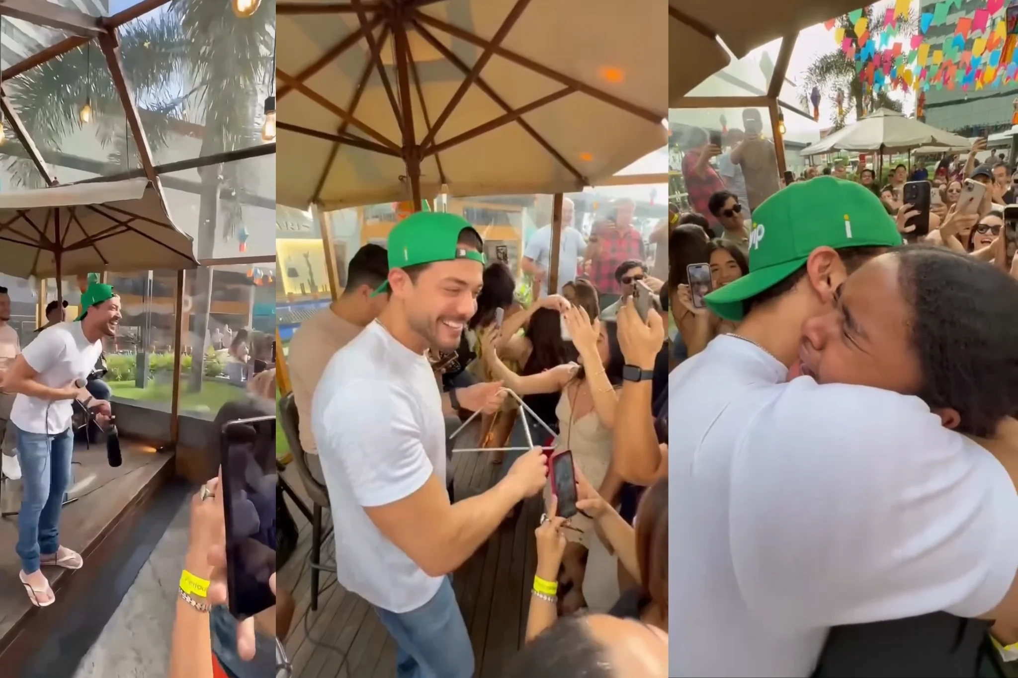 Wesley Safadão surpreende fãs ao cantar com trio de forró no hall do hotel em Campina Grande