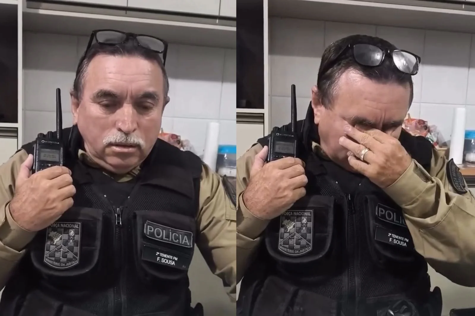 Após 35 anos na PMPB, tenente é surpreendido com homenagem emocionante da filha em seu último dia de serviço