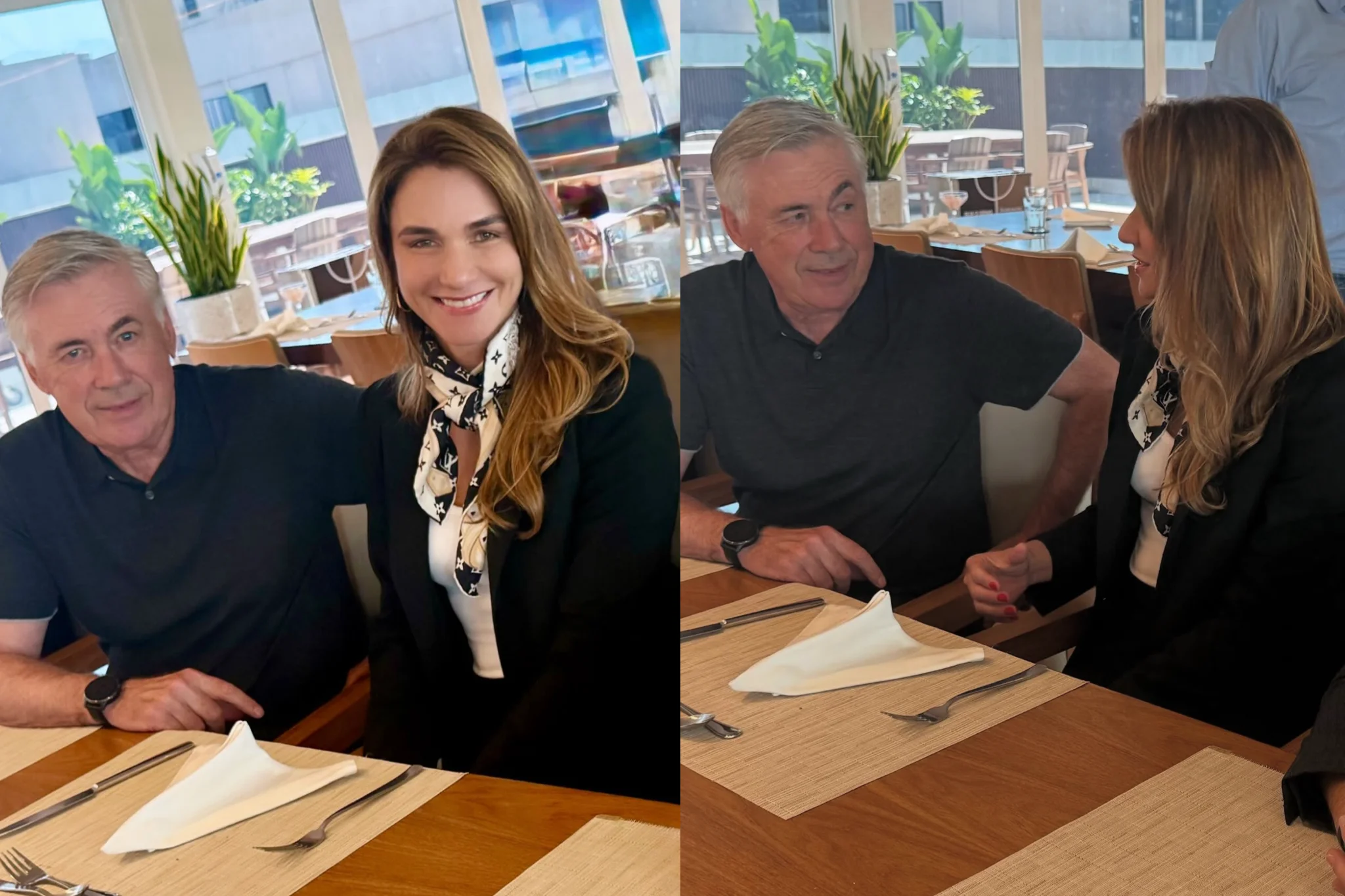Às vésperas da convocação, presidente da FPF, Michelle Ramalho, se reúne com Carlo Ancelotti, técnico da Seleção Brasileira