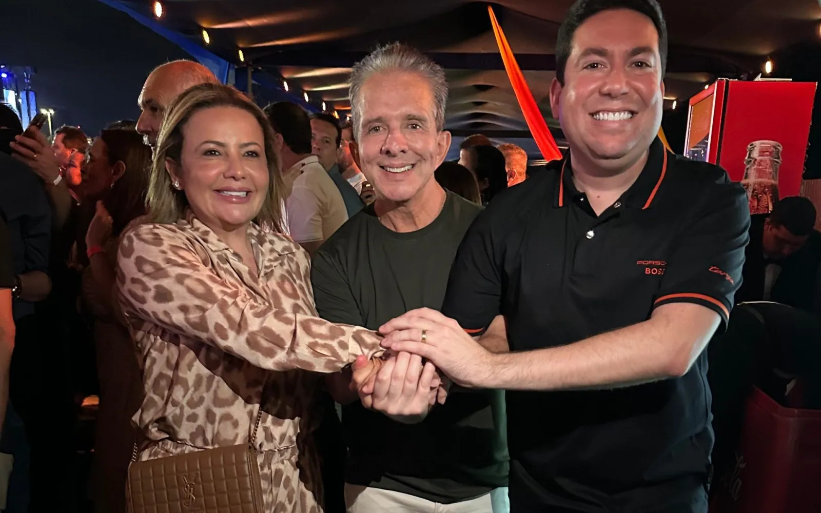 Prefeita de Bayeux, Tacyana Leitão, pré-candidato ao senado federal, Nabor Wanderley e o deputado estadual Felipe Leitão.