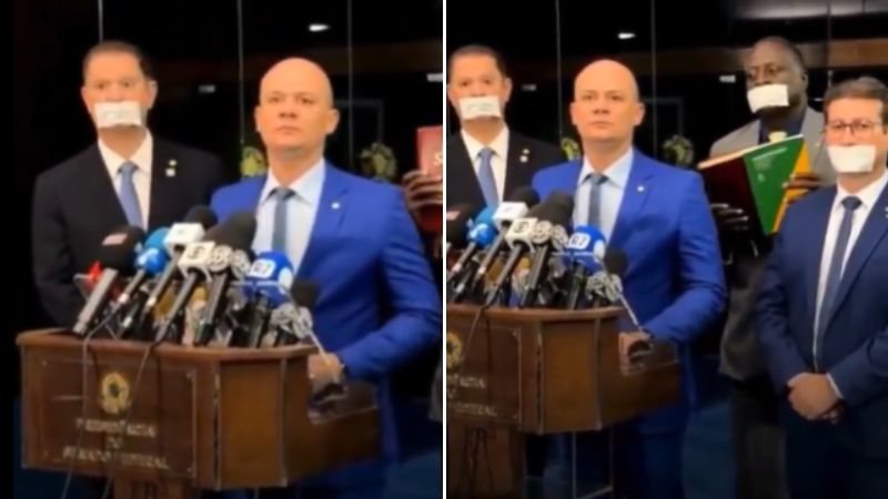 Cabo Gilberto se enrola ao ser questionado por jornalista sobre respeito às decisões judiciais e rebate com críticas a Alexandre de Moraes