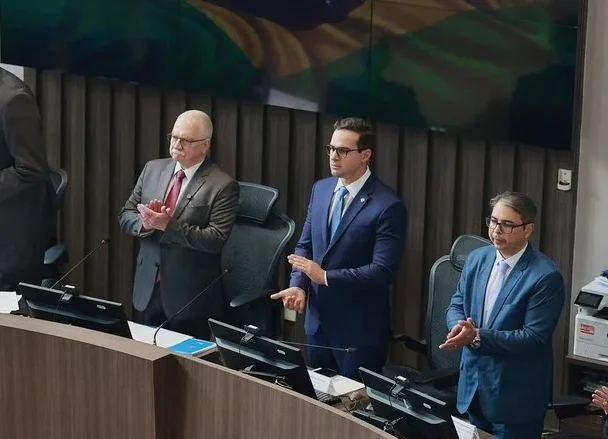 Vice-governador Lucas Ribeiro e ministro do STF, Edson Fachin