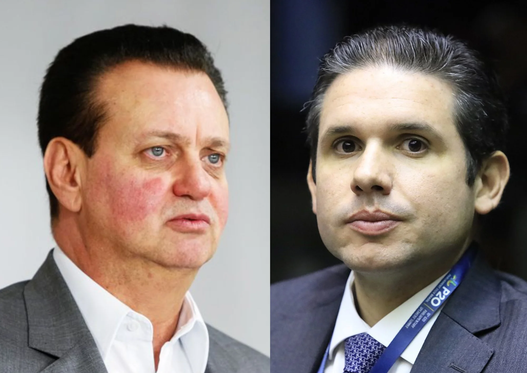 Presidente do PSD, Gilberto Kassab e o presidente da Câmara dos Deputados, Hugo Motta