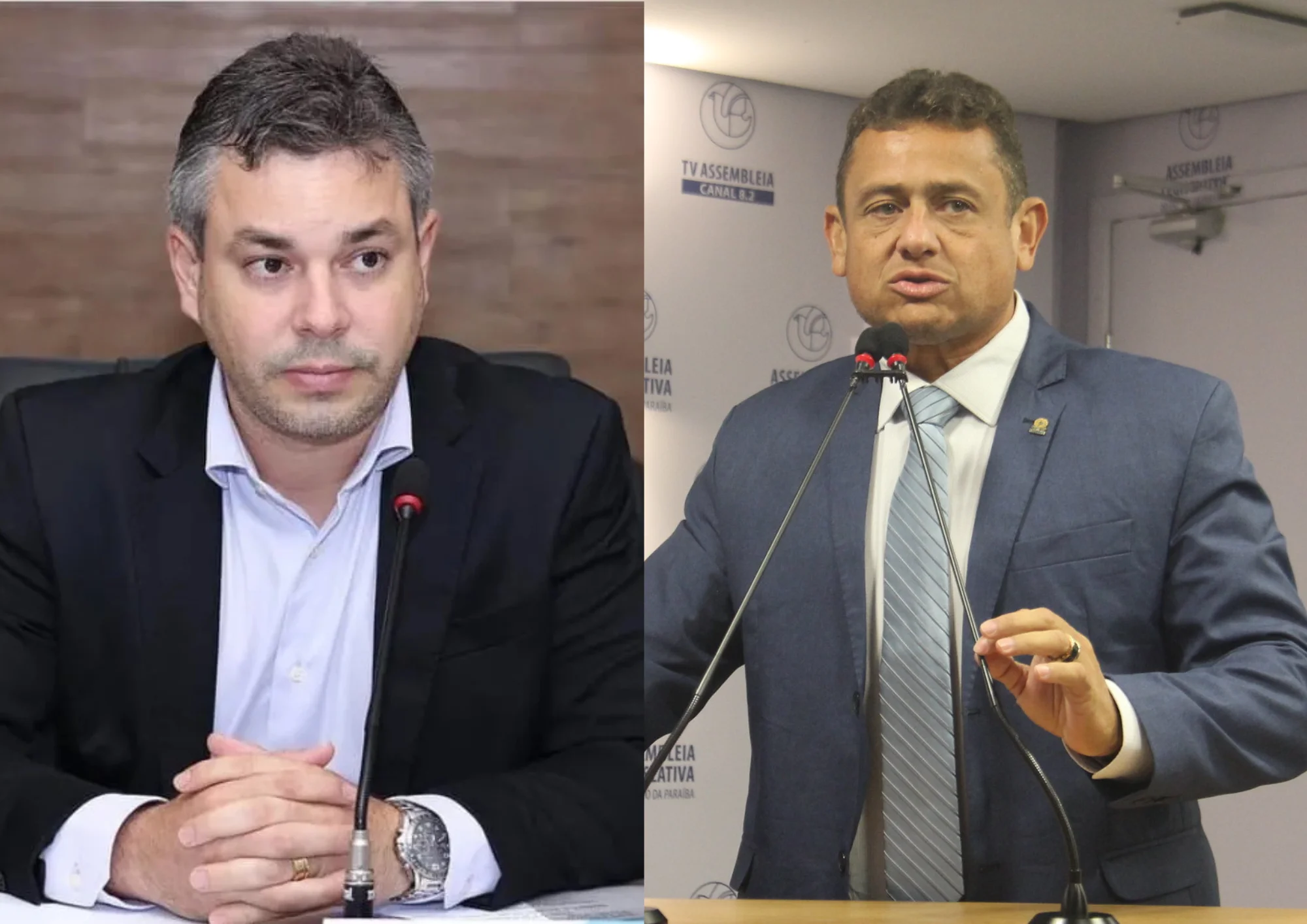 Prefeito André Coutinho (Avante) e o deputado estadual Walber Virgolino (PL)
