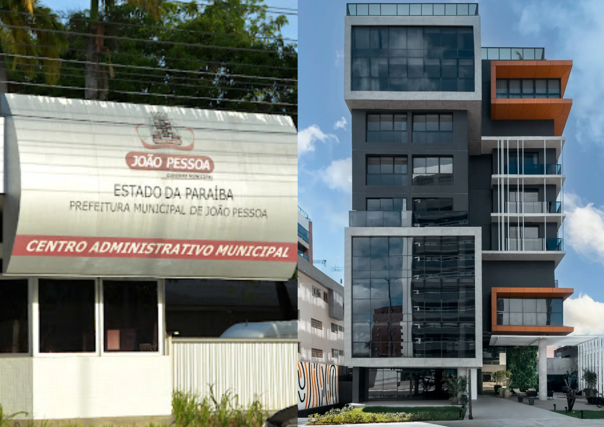 Na imagem, a prefeitura de João Pessoa e o Prédio Way - Foto: Reprodução