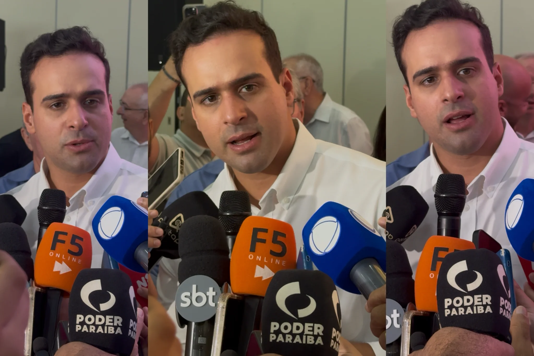 Vice-governador Lucas Ribeiro comentando sobre especulações envolvendo o PSB