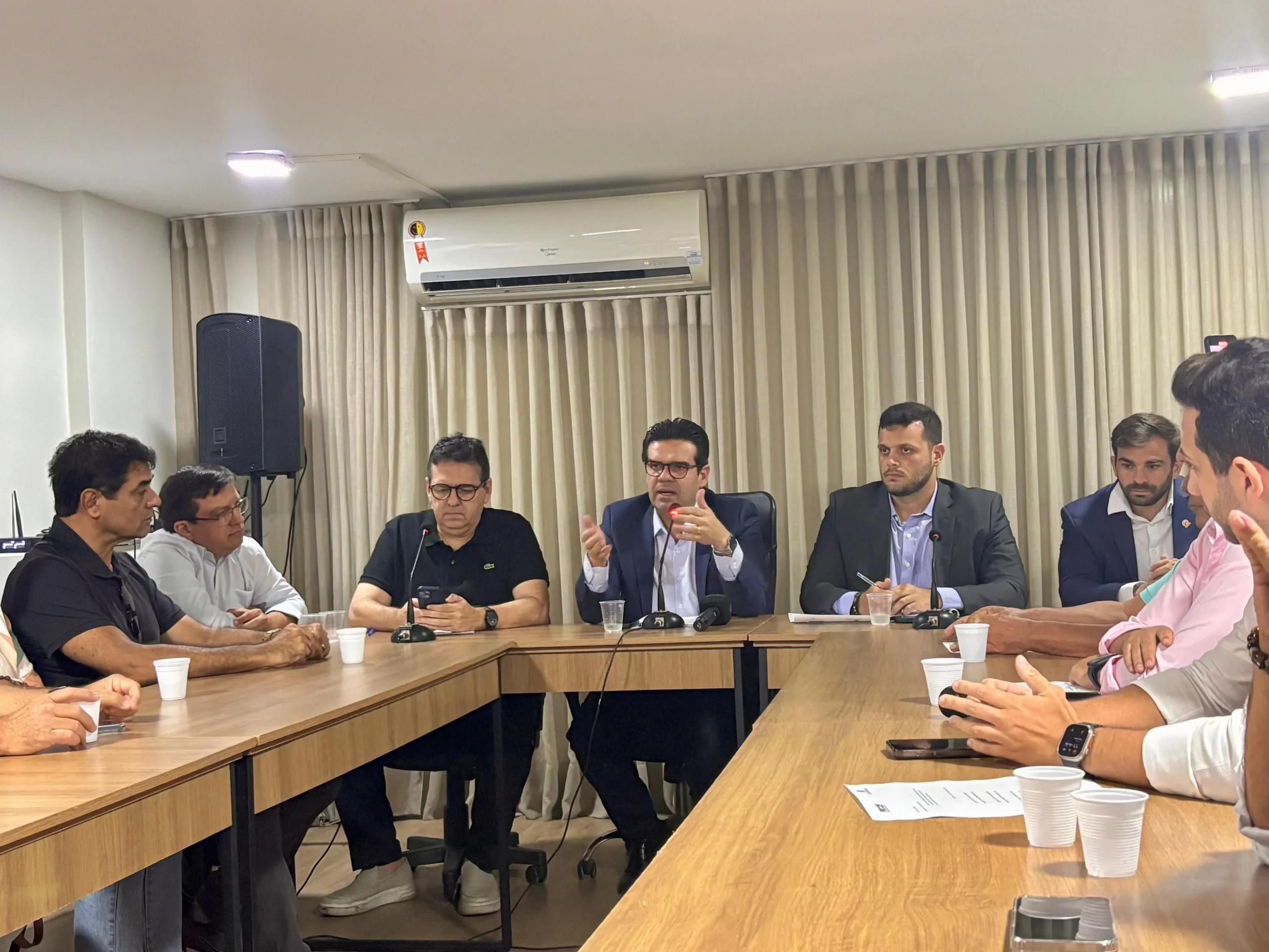 reunião realizada nesta segunda-feira (13) com membros da executiva estadual, a Federação Solidariedade–PRD - Foto: Reprodução