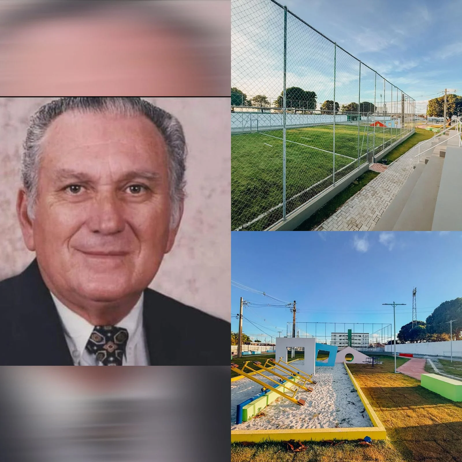 Praça Prefeito Severino Maroja, localizada em frente ao Estádio O Teixeirão
