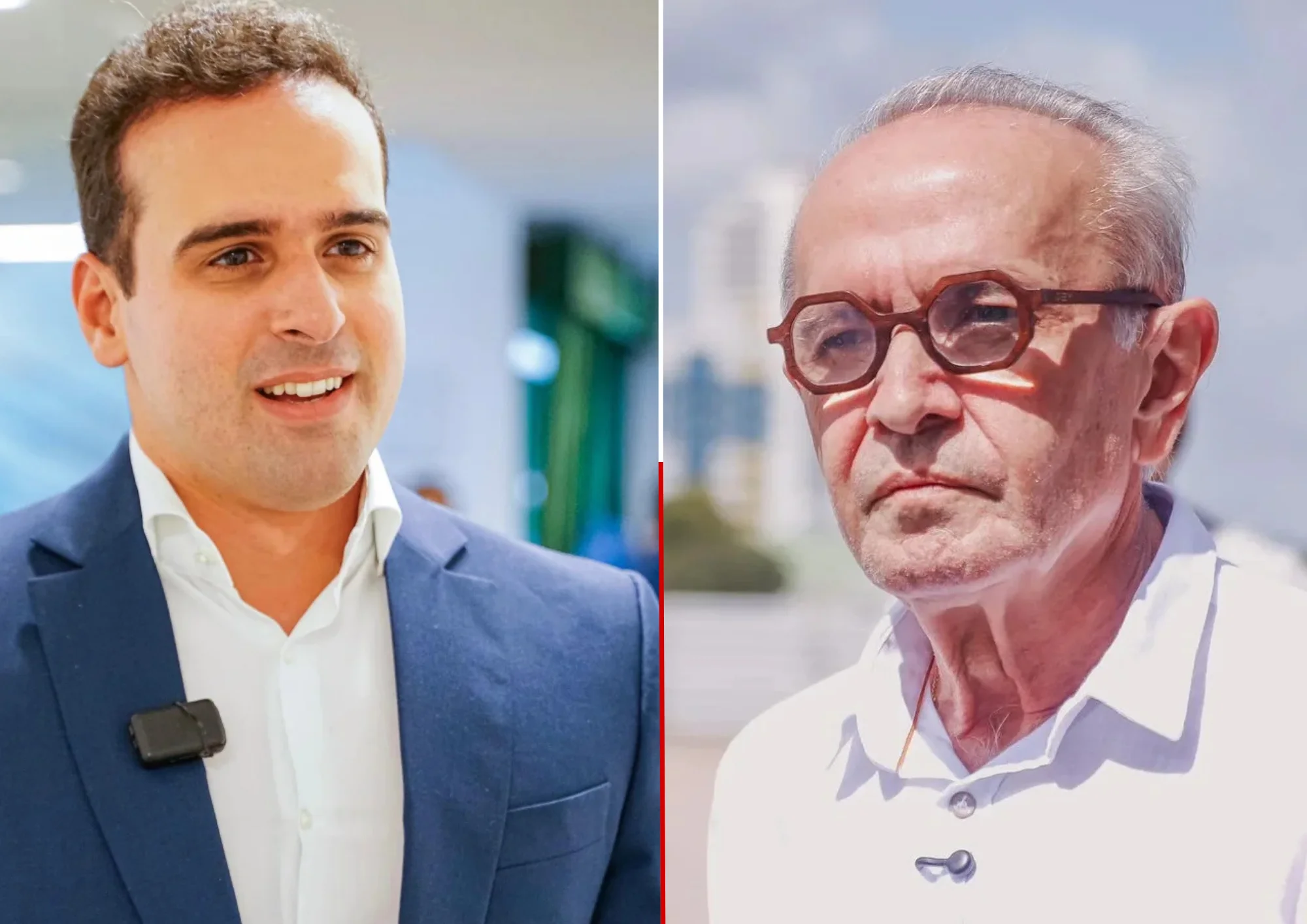 Na imagem, O vice-governador Lucas Ribeiro (PP) e o prefeito de João Pessoa, Cícero Lucena (MDB)