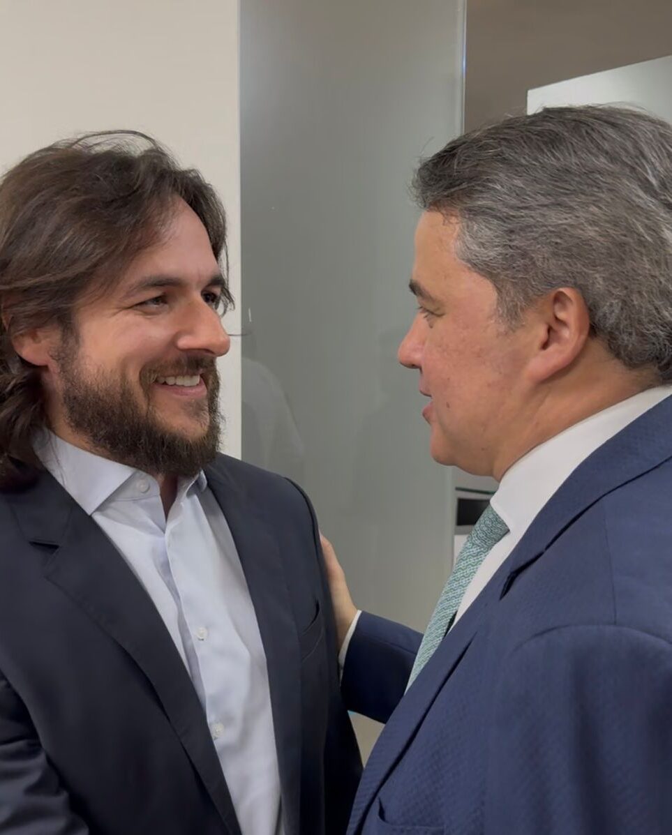 Senador Efraim FIlho e o presidente estadual do PSD, Pedro Cunha Lima