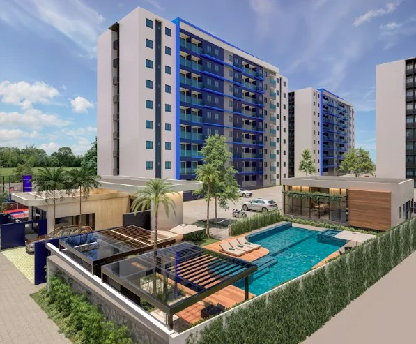 Eloy Residence é composto por quatro torres residenciais, cada uma com nove pavimentos e nove apartamentos por andar