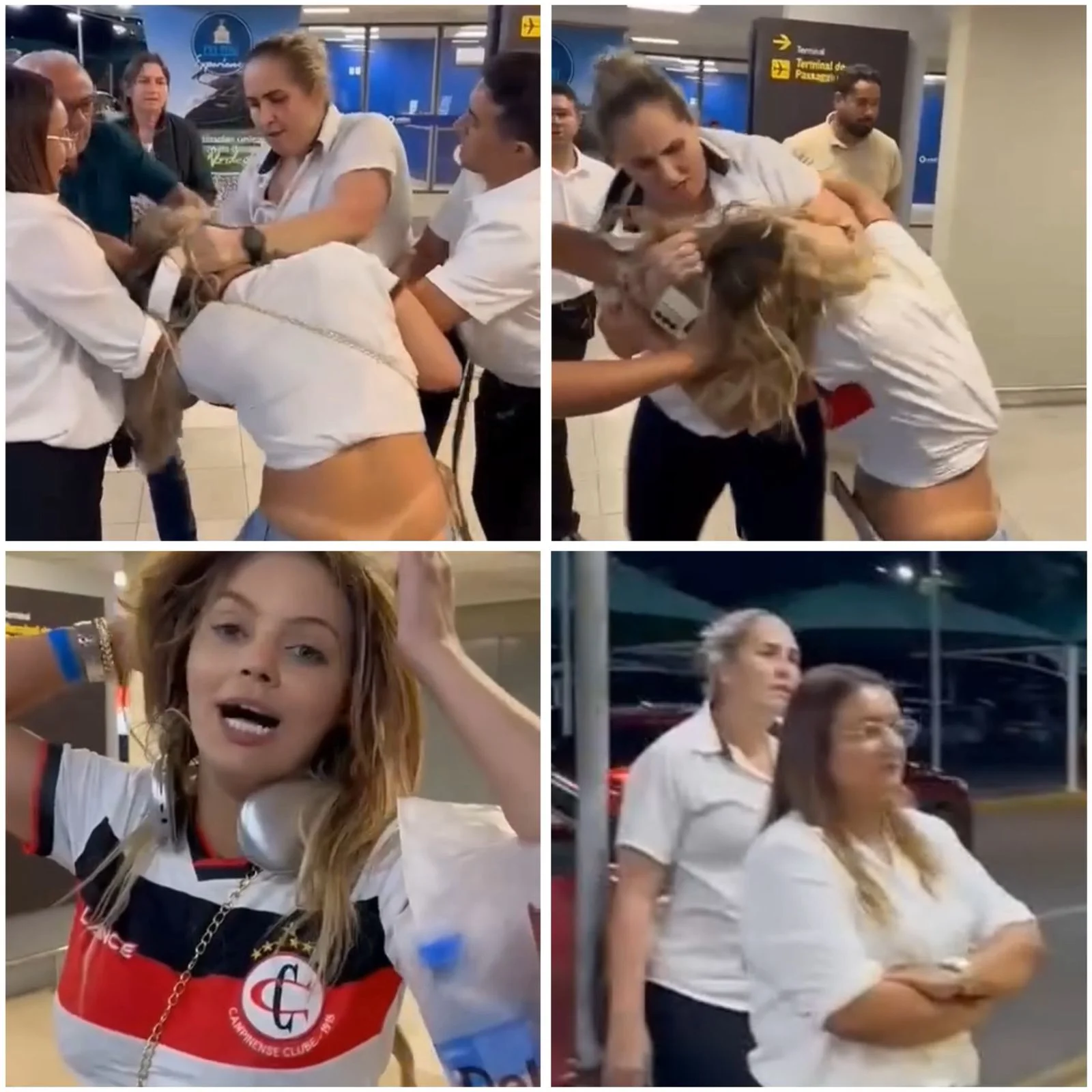 Briga no aeroporto Castro Pinto
