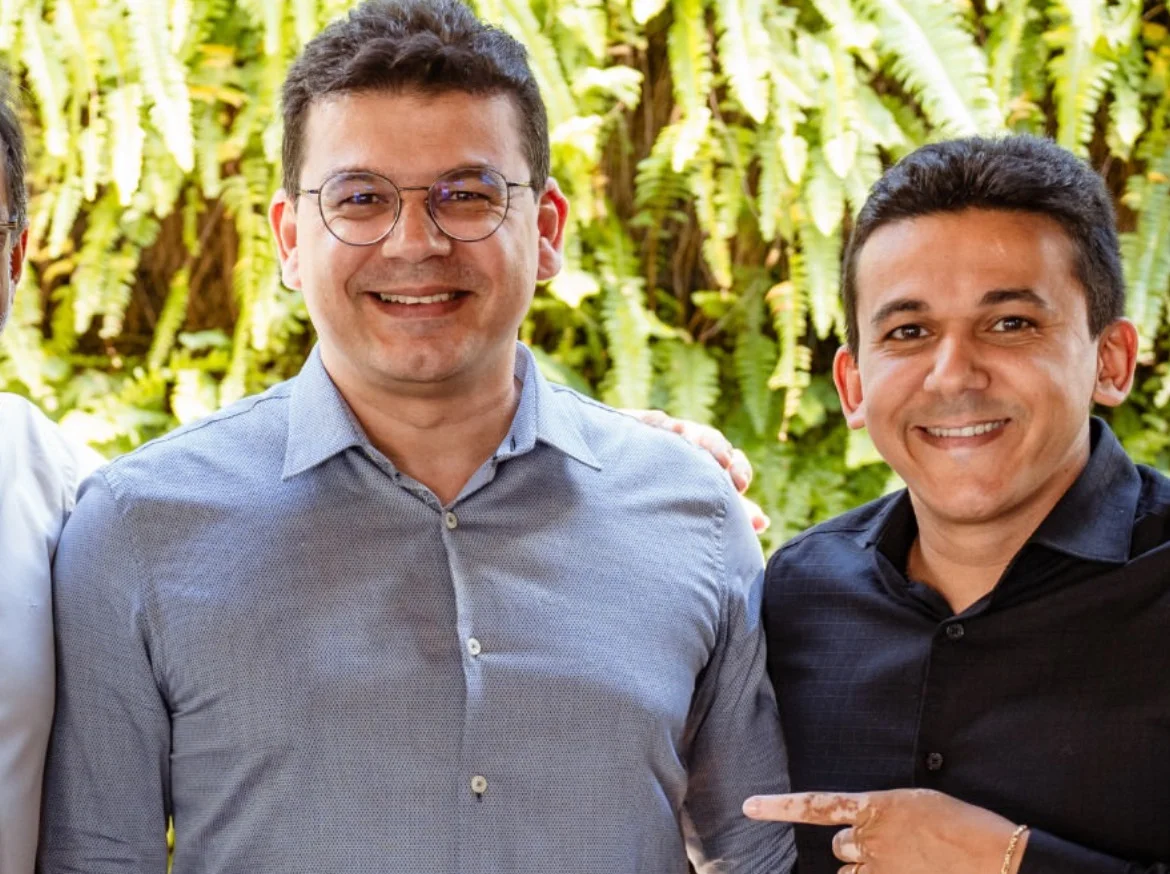 Na imagem, Luciano Alvino e Jackson Alvino