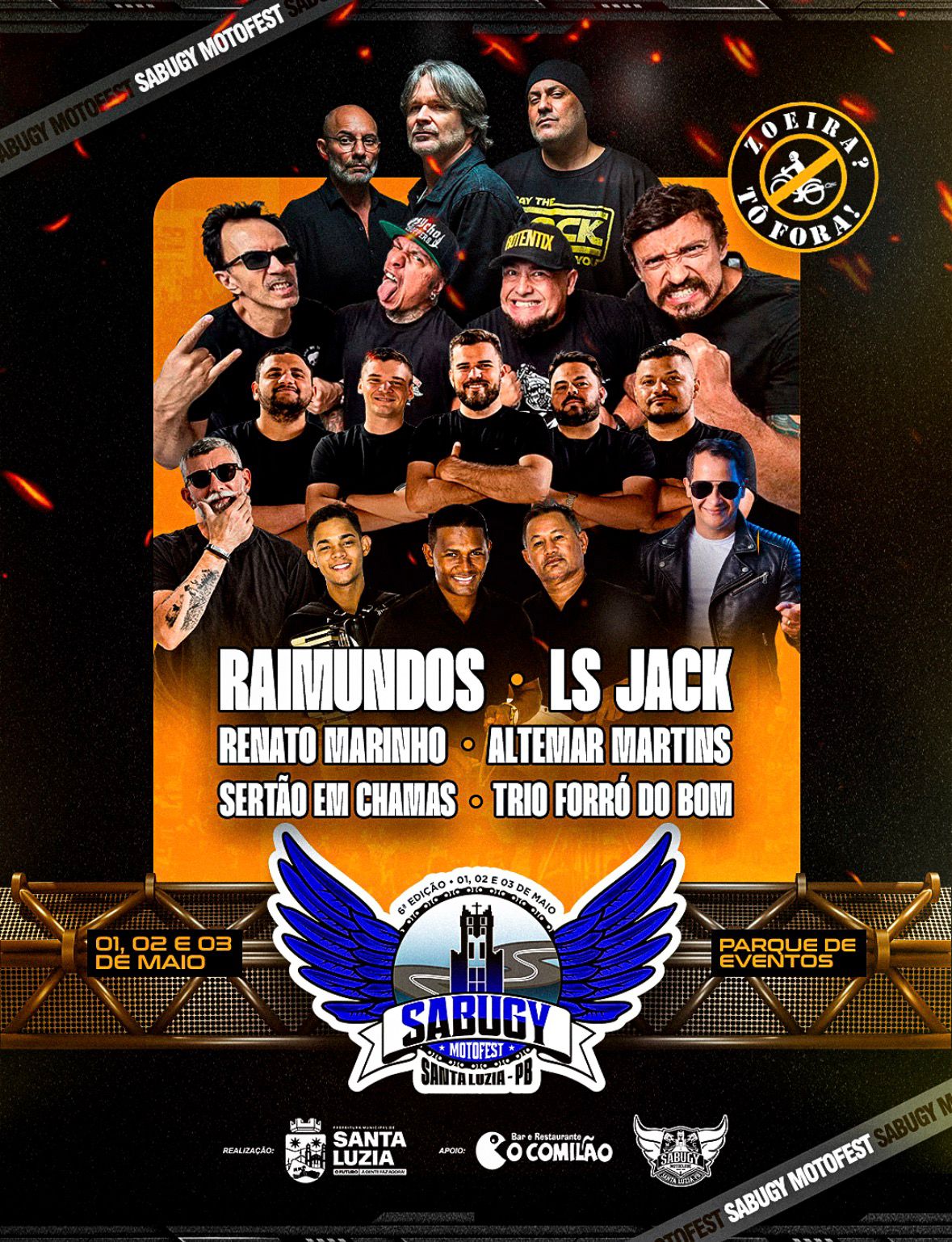 Santa Luzia vira “capital do rock” no Sertão com Sabugy Motofest e shows de Raimundos e LS Jack