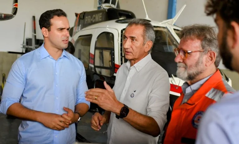 Lucas Ribeiro e o ministro da Integração e do Desenvolvimento Regional, Waldez Góes