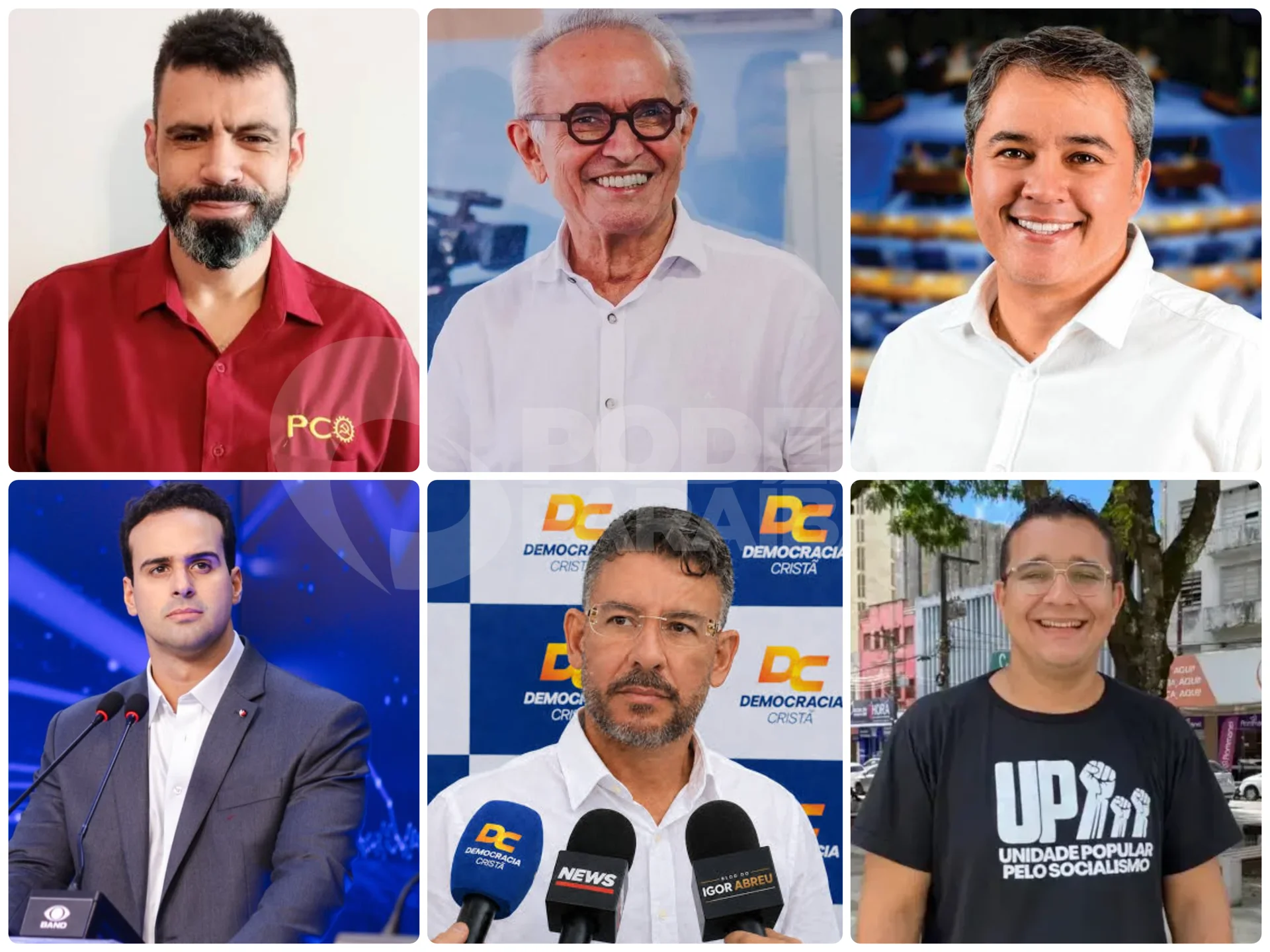 Paraíba entra em campanha com seis nomes na disputa pelo Governo; conheça os candidatos