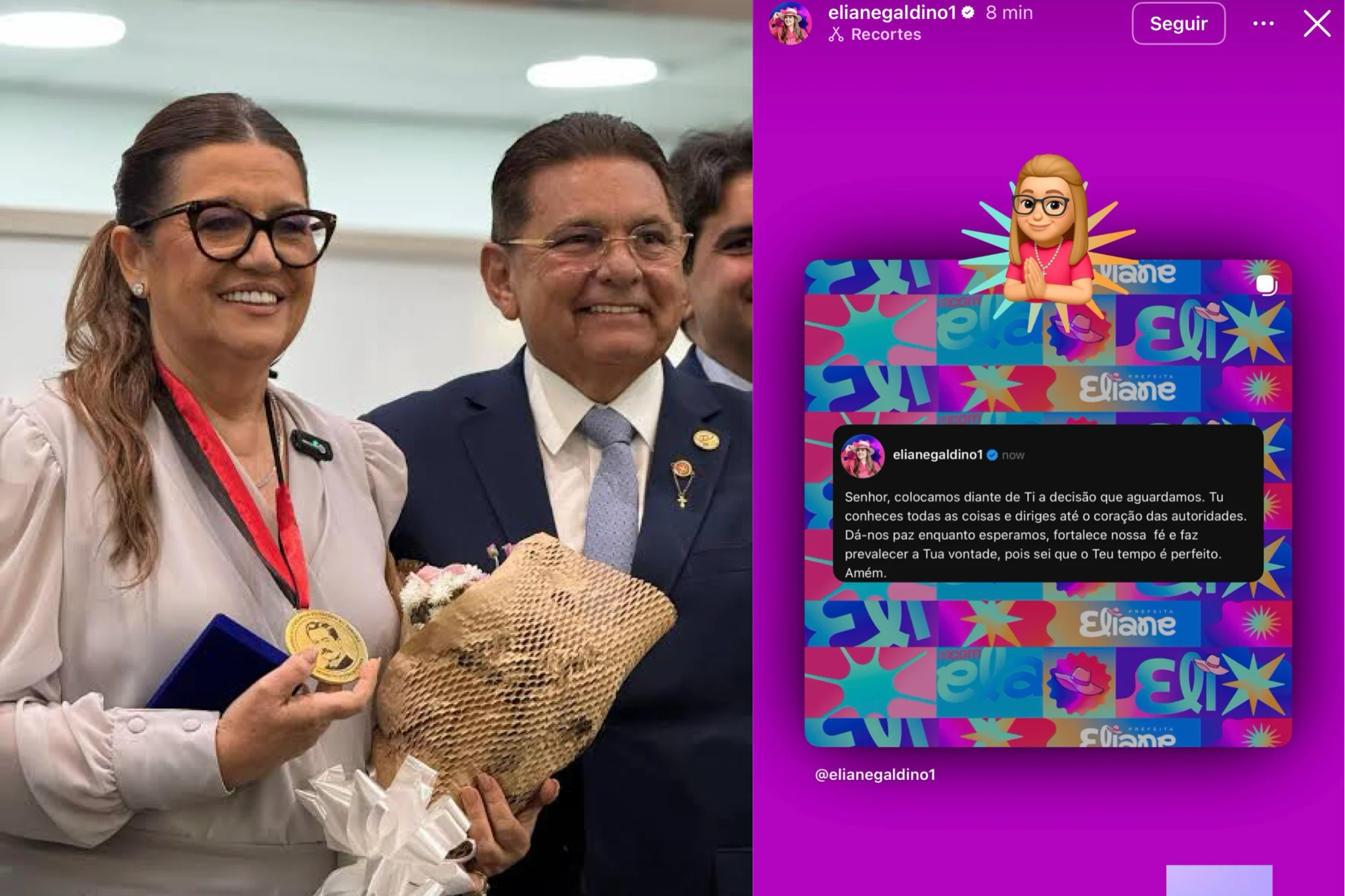 A oração de Eliane Galdino que diz muito sobre a definição da vice na chapa de Lucas Ribeiro